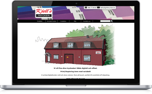 hemsida kjellstryckeri.se skapad av DistansData