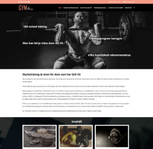 Läs mer om artikeln GYM50.se WordPress hemsida