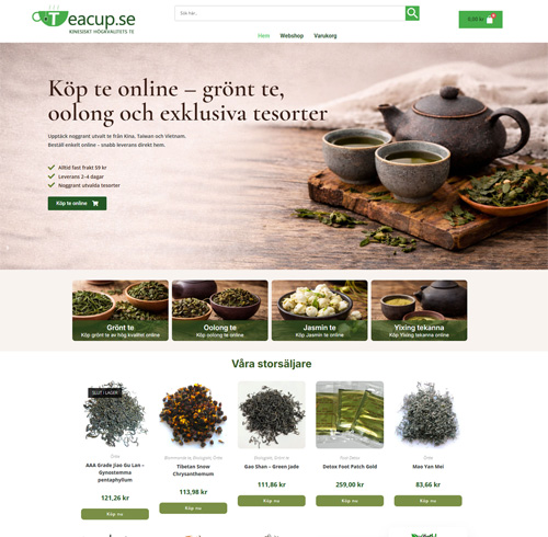 Teacup.se WooCommerce webshop